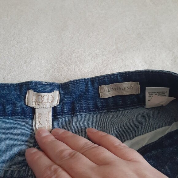 LOGO by Lori Goldstein Women's Size 6 Patchwork Boyfriend Jeans - Picture 3 of 12